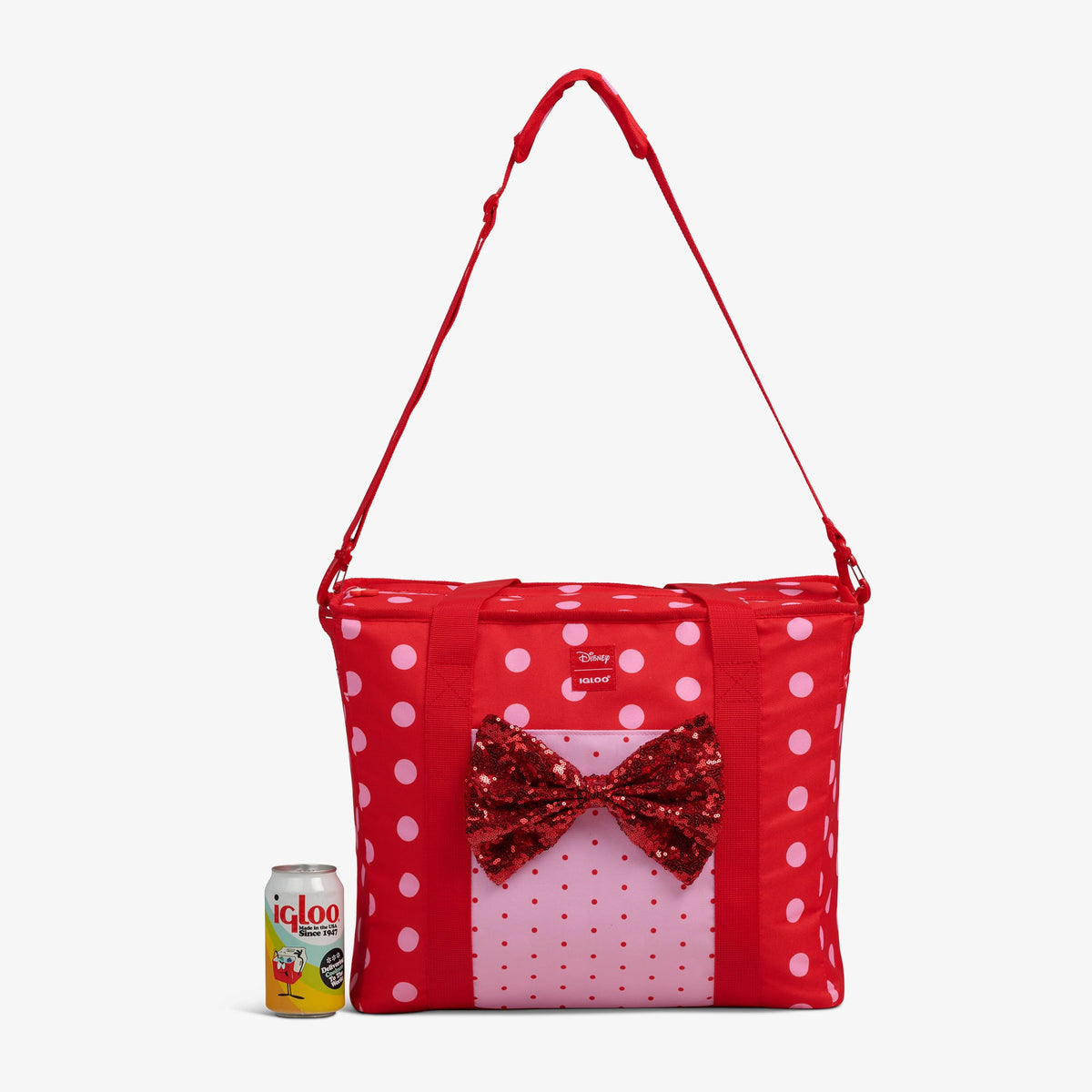 Disney Minnie Mouse Polka Dots Dual Compartment Tote Cooler Bag