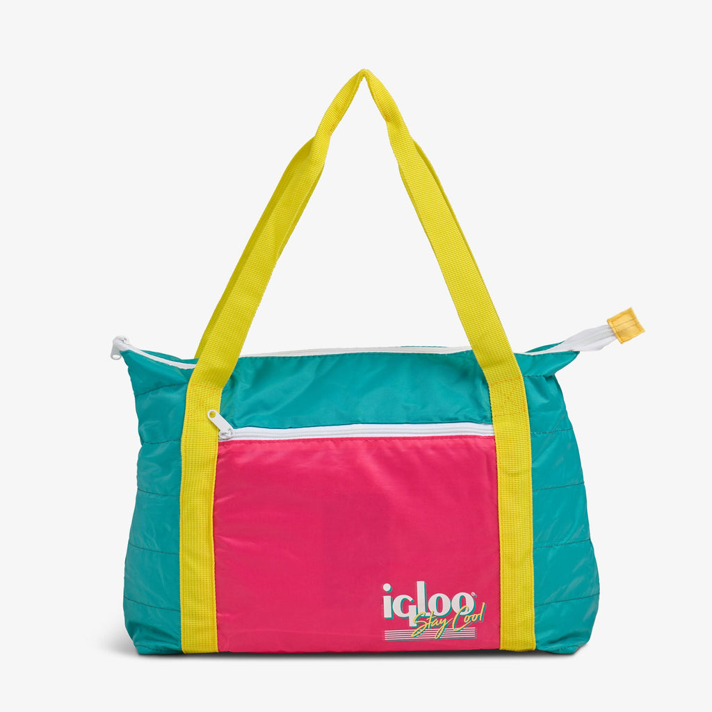 Retro Packable Puffer 20-Can Cooler Bag