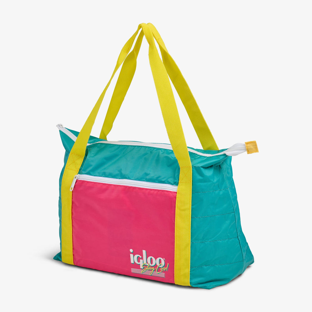 Retro Packable Puffer 20-Can Cooler Bag